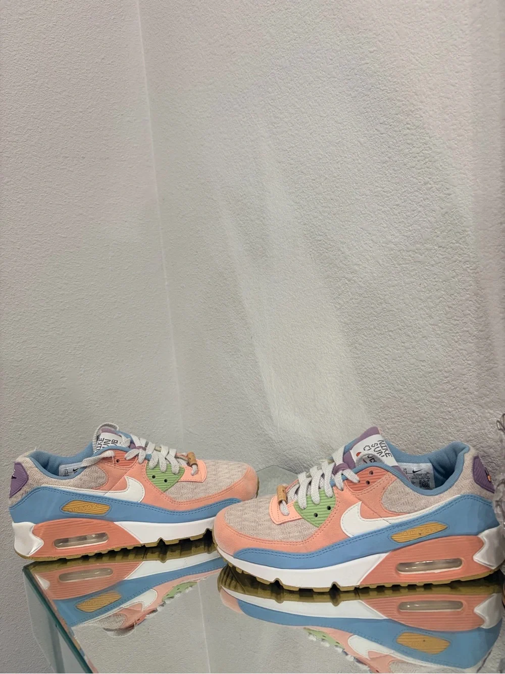 Nike womens Pastel Air Max Sneakers — Peach, Blue, Lilac, Mint, White